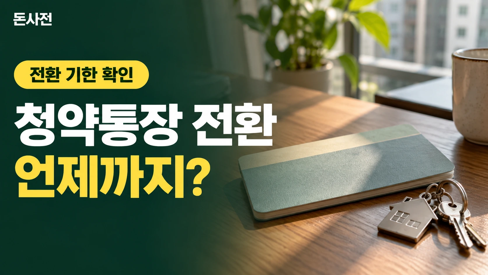 청약통장 전환 언제까지? — 전환 기한 확인을 설명하는 사진풍 돈사전 썸네일